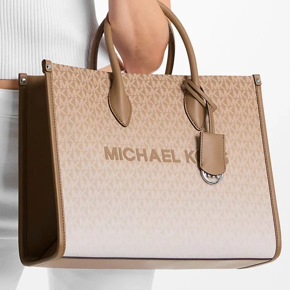 Michael Kors Mirella Medium Ombré Logo EW Tote Bag 
Husk 
NWT - Picture 13 of 13